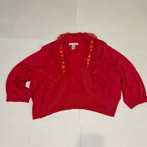 ⭐️ Lily White Vibrant Pink Cardigan